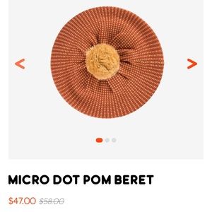 Verloop microdot Pom beret NWOT in rust